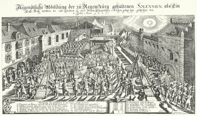 Laying of the Foundation Stones of a New Protestant Church in Regensburg by German School