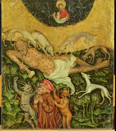 Lazarus and the Rich Man by German School
