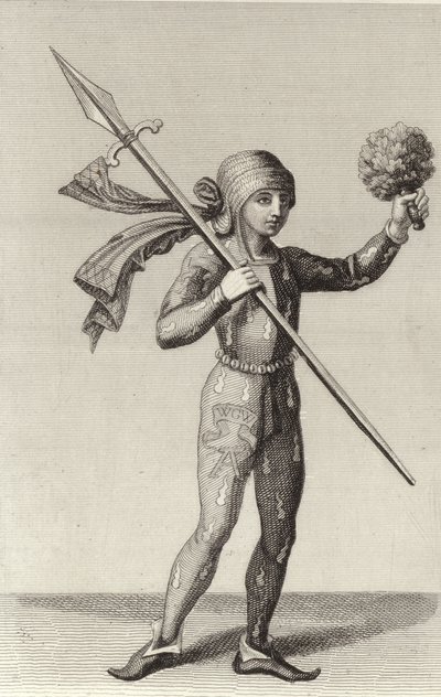 Man from Nuremberg Carrying a Spear by German School