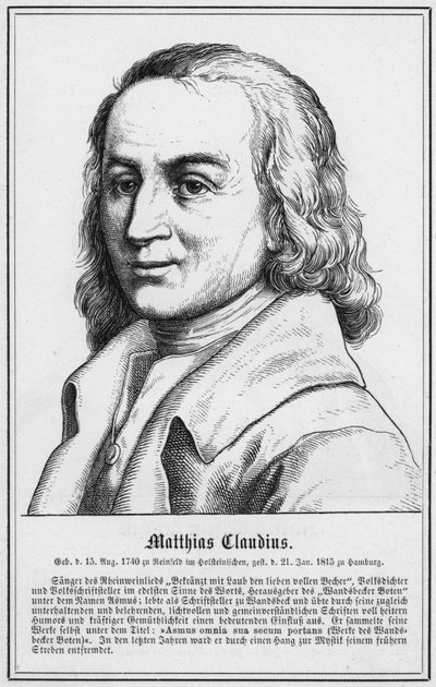 Matthias Claudius (engraving) by German School