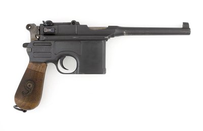 Mauser C96 9 mm self-loading pistol, Export model converted to 9 mm Parabellum by German School