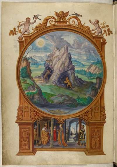 Alchemists searching for gold, the First Parable, from 
