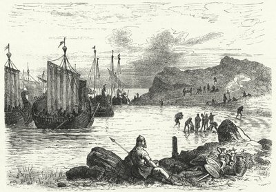 Norman adventurers landing in Italy by German School