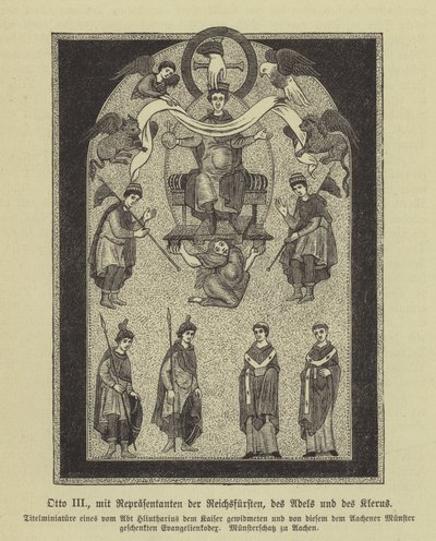 Otto III, Holy Roman Emperor, with Representatives of the Princes, the Nobility and the Clergy by German School