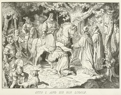 Otto I and His Son Ludolf by German School