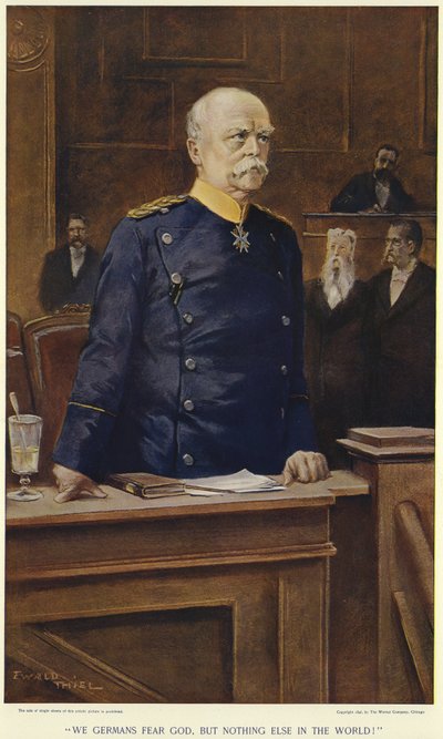 Otto von Bismarck during a speech to the Reichstag by German School
