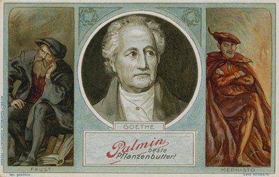 Palmin trade card with an image of Goethe by German School