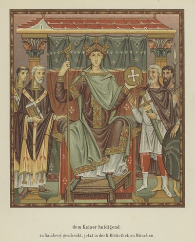 Paying homage to the Holy Roman Emperor Otto III by German School