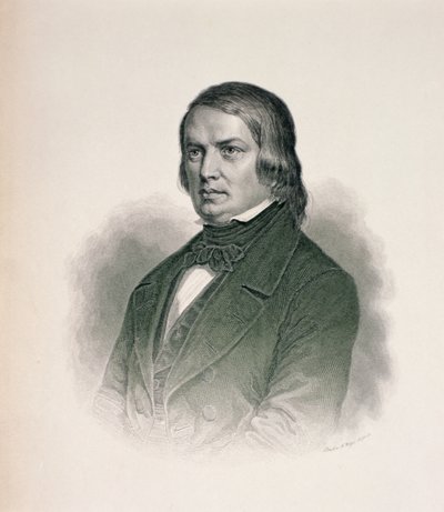 Portrait of Robert Schumann (1810-56) by German School