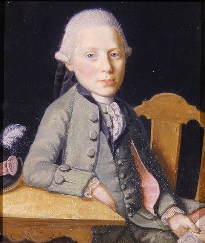 Portrait of a seated young man holding a letter, c.1750 by German School