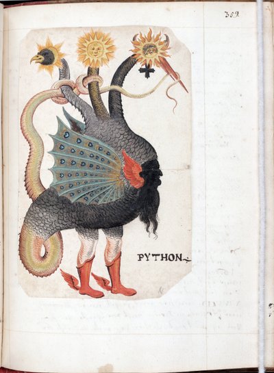 Python (from: Alchemical and Rosicrucian Compendium) by German School