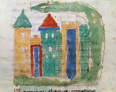 Representation of a Miniature City from the Manuscript 