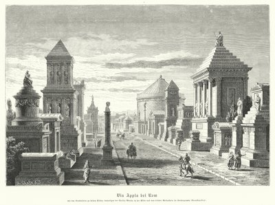 Roman Tombs Lining the Appian Way at the Three Mile Marker by German School