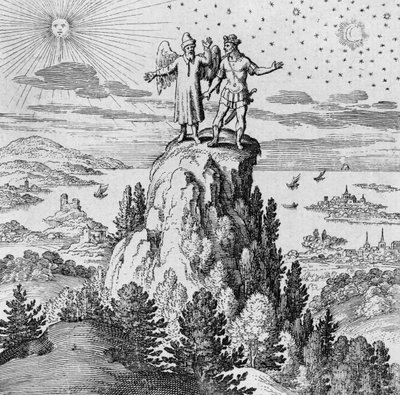 Spirit and Soul Guide the Prince from Musaeum Hermeticum by German School