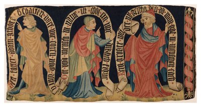Tapestry Fragment Depicting Three Prophets, from Franconia by German School