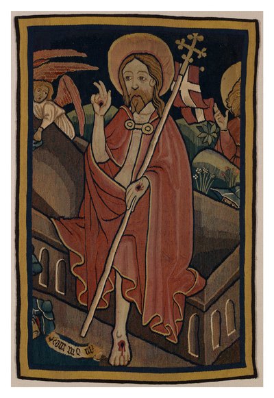 Tapestry Fragment Depicting the Resurrection of Christ, from Nuremberg, c.1440 by German School