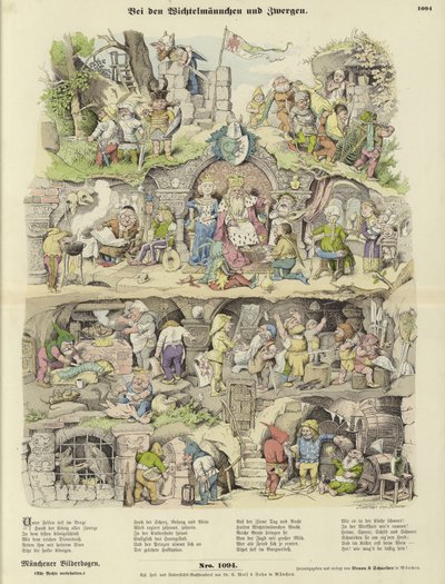 The Elves and Dwarves by German School