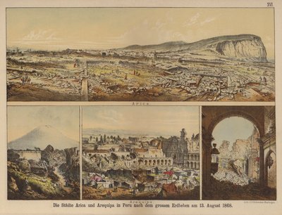 The cities of Arica and Arequipa in Peru after the great earthquake of 13 August 1868 by German School