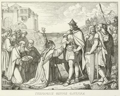 Theodoric before Ravenna by German School