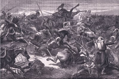 Uhlan attack, Cassells History of the War between France and Germany published by Cassell and Company Limited, c.1890 by German School