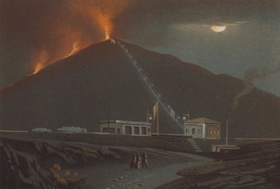 Vesuvius erupting, 1880 by German School