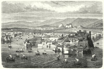 View of Ancient Athens from Piraeus by German School