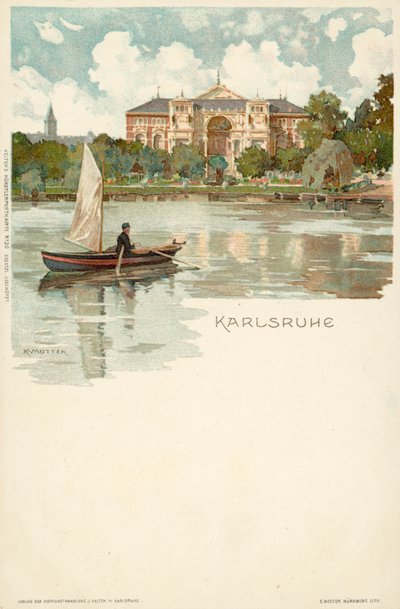 View of the city of Karlsruhe in Germany by German School