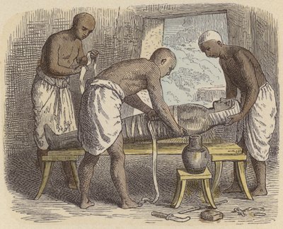 Wrapping a Mummy in Ancient Egypt by German School