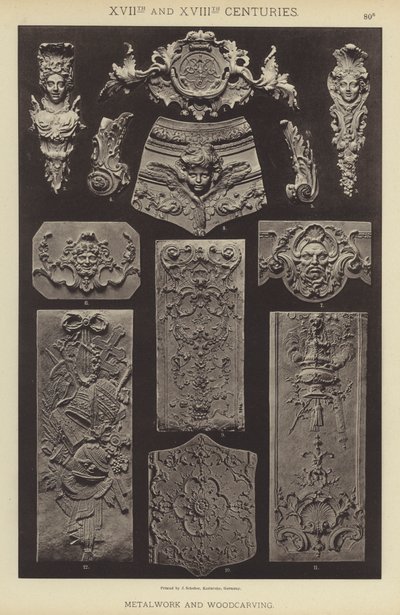 17th and 18th Centuries, Metalwork and Woodcarving by German School