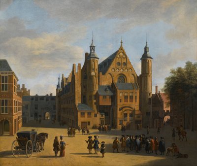 View of the Binnenhof in The Hague by Gerrit Adriaenszoon Berckheyde