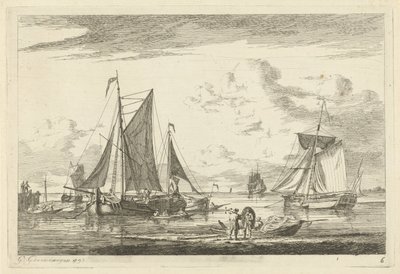 Beach and Sea with Various Boats by Gerrit Groenewegen