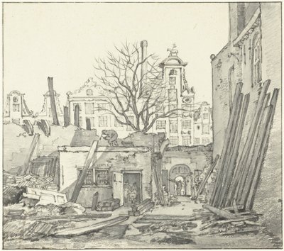 The Demolition of the West India House in Amsterdam by Gerrit Lamberts