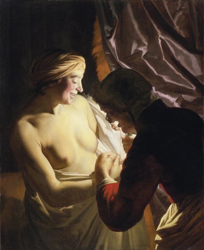 The Flea Hunt by Gerrit van Honthorst