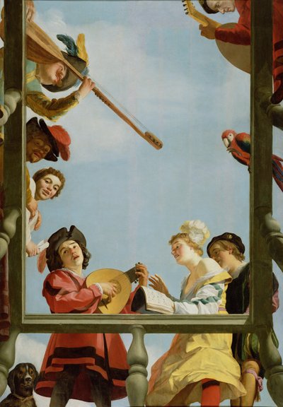 Musical Group on a Balcony, 1622 by Gerrit van Honthorst