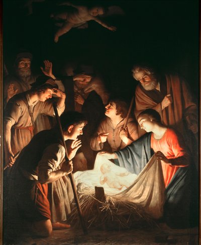 The Adoration of Shepherds by Gerrit van Honthorst