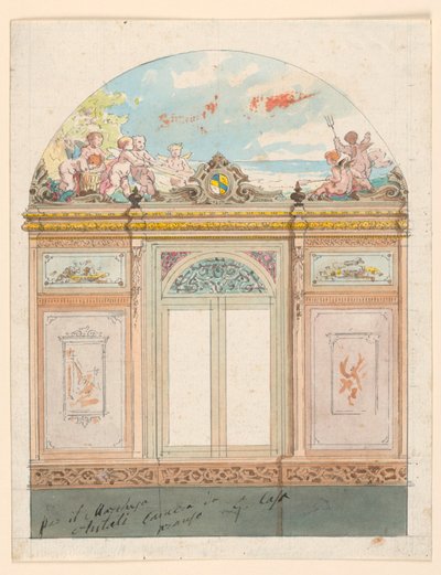 Painted Wall Decoration, 1870 by Giacomo Casa