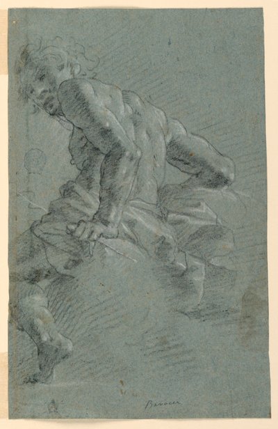 Study of Hermes, Preparatory Study for the Fall of the Giants, Ceiling Fresco at the Palazzo Moroni, Bergamo by Gian Giacomo Barbelli