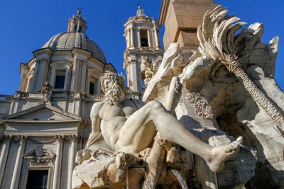 Personification of Ganges River (detail) by Gian Lorenzo Bernini
