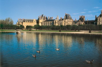 Castle of Fontainebleau in Seine and Marne, France. Architecture by Gilles Le Breton by Gilles and Delorme Philibert Le Breton
