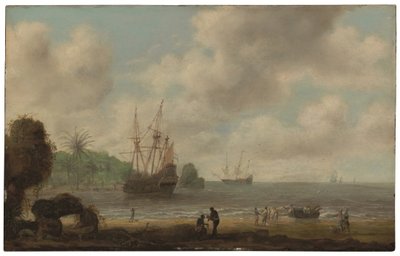 The Dutch Man-of-War Amsterdam before the Brazilian Coast by Gillis Peeters