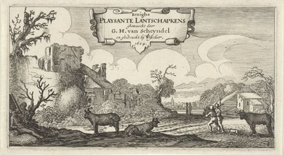 Title Page of Twelve Landscapes with Figures (series title: Twelve Landscapes with Figures) by Gillis van Scheyndel (I)