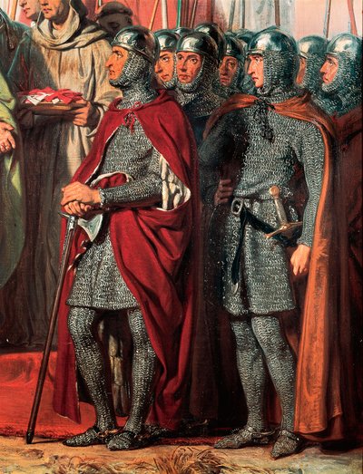 Meeting and Handshake between Philip Augustus and Richard the Lionheart during the Third Crusade by Gillot Saint-Evre