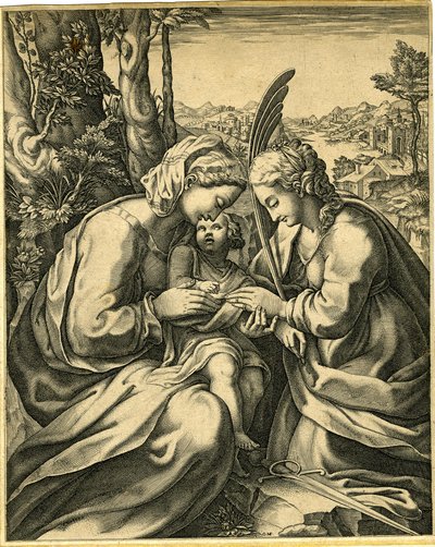 The Marriage of Saint Catherine by Giorgio Ghisi