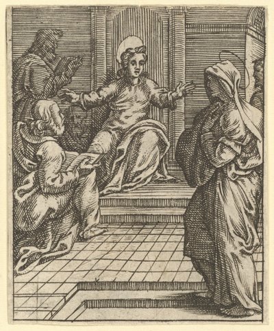 The Virgin of Sorrows: Christ Disputing with the Doctors by Giorgio Ghisi