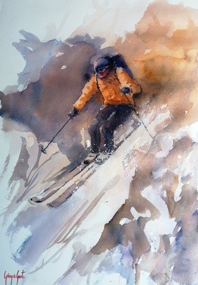 Dynamic Ski Descent by Giorgio Gosti