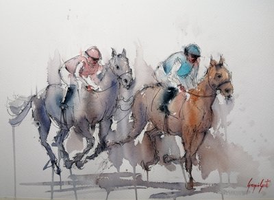 Galloping Race Horses by Giorgio Gosti