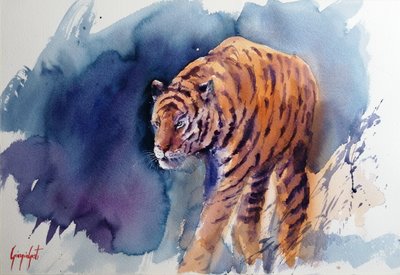 Majestic Tiger Stride by Giorgio Gosti