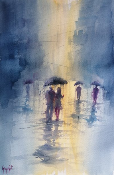 Rainy City Umbrellas by Giorgio Gosti