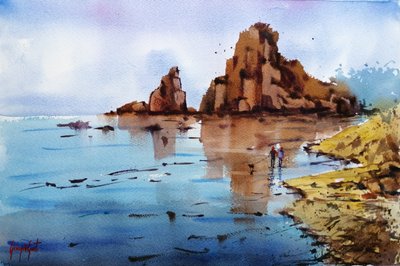 Rocky Coast Reflections by Giorgio Gosti