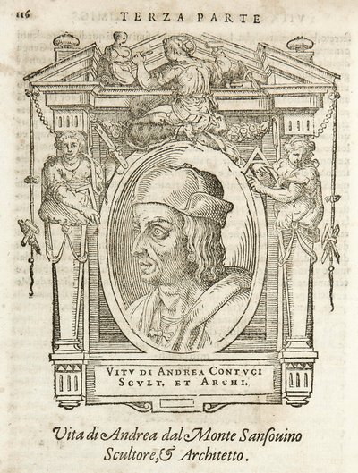 Milan, Braidense Library, Lives of the Most Excellent Painters, Sculptors, and Architects, Giorgio Vasari 1568, Andrea Contucci by Giorgio Vasari